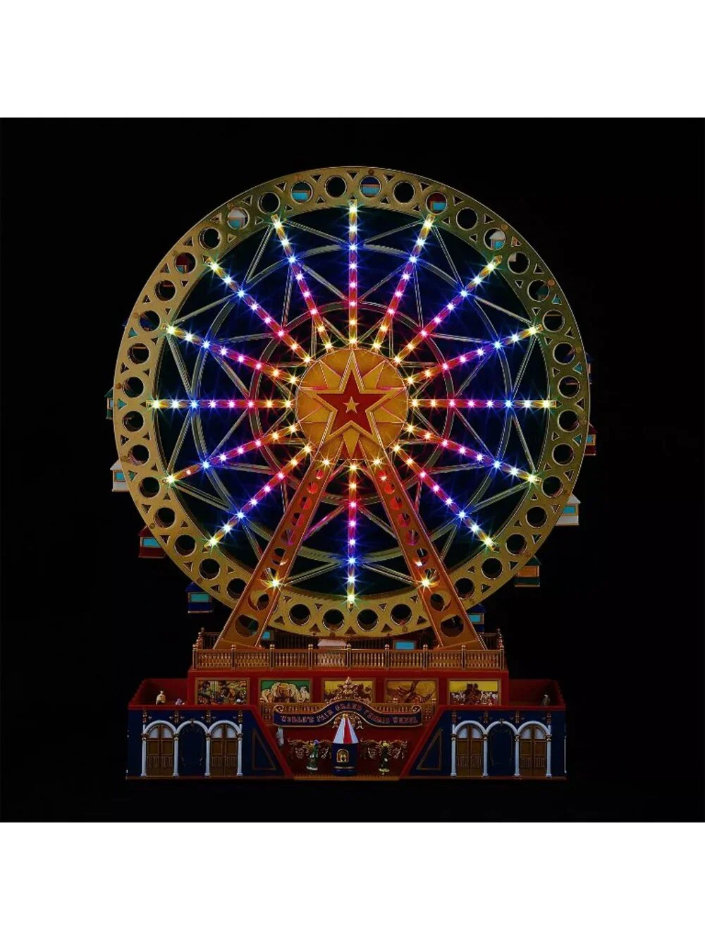 NWB Mr. Christmas Light Snow Ferris Wheel Multicolor